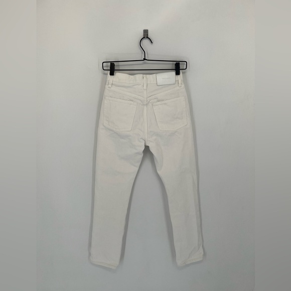 Wardrobe.Nyc White Mid Rise Logo Patch Tapered Jeans - Picture 5 of 10